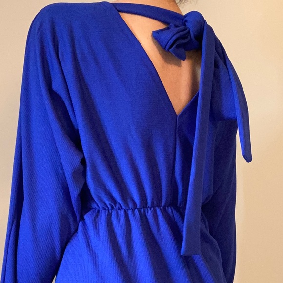 Blue Cocktail Dress - Picture 2 of 3